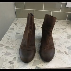 Brown Ankle boots leather - size 9,5